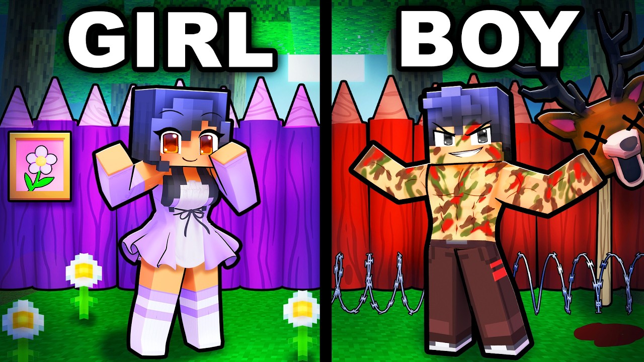 GIRL VS BOY Base in the FOREST!