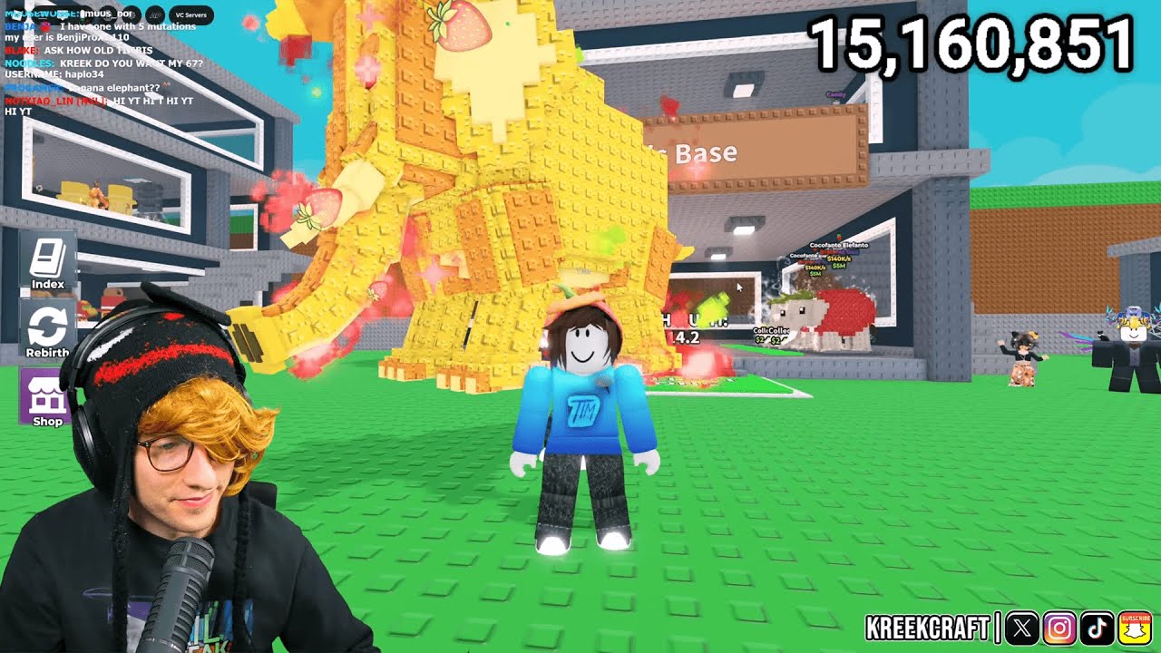 giving tim a strawberry elephant