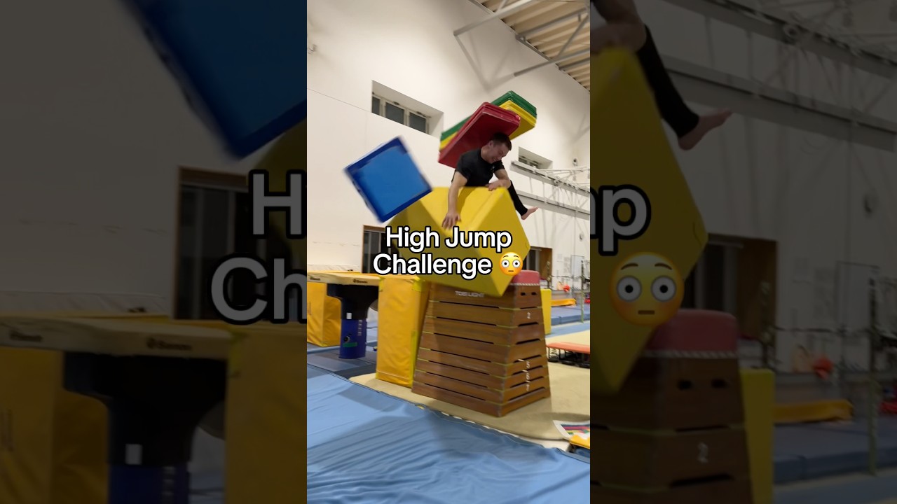 High jump challenge in JAPAN 😳 #gymnastics #gymnast #sports #olympics #japan #体操 #スポーツ #sports #lol