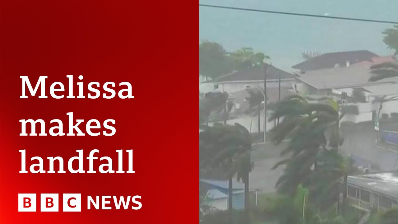 Hurricane Melissa makes landfall in Jamaica with violent 185 mph winds | BBC News