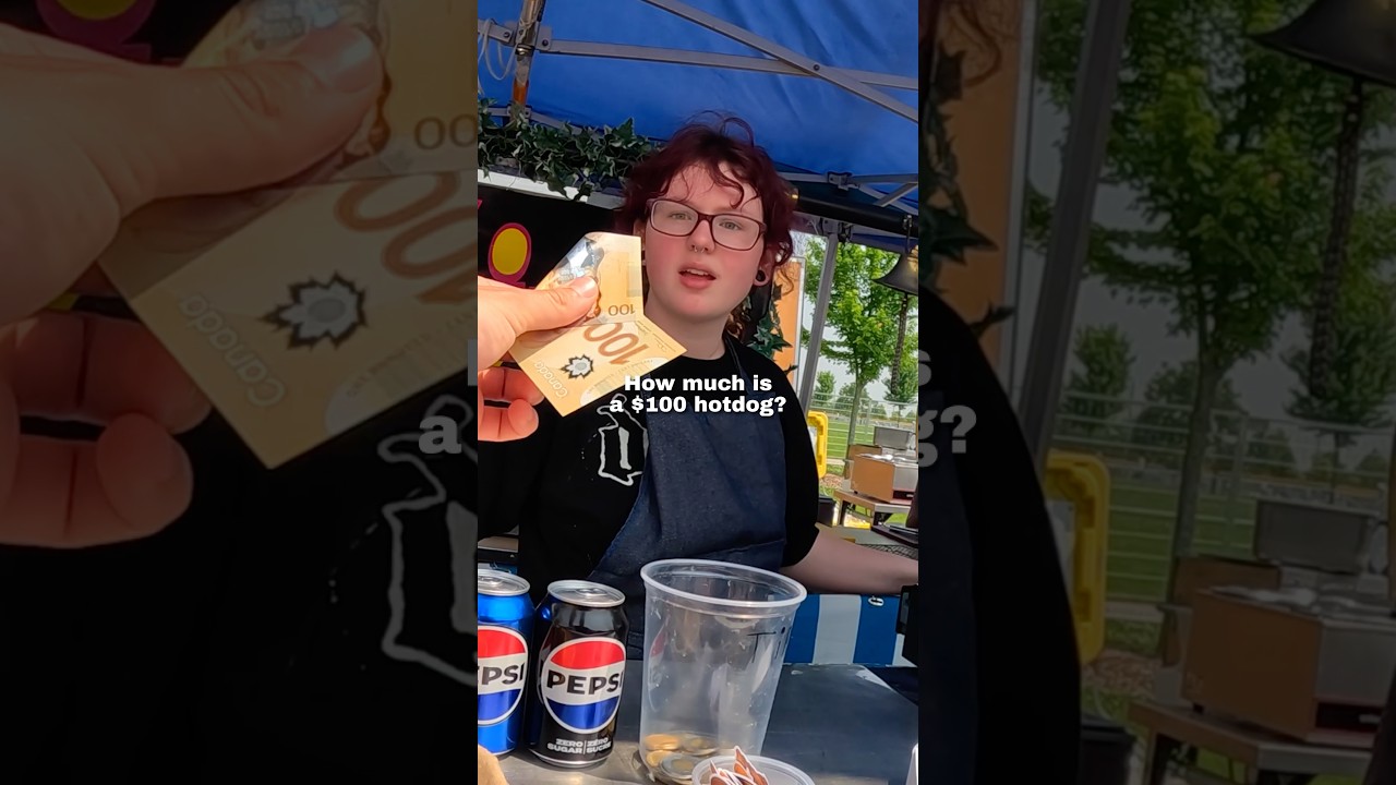 I bought a $100 hotdog and gave it out 🥹❤️