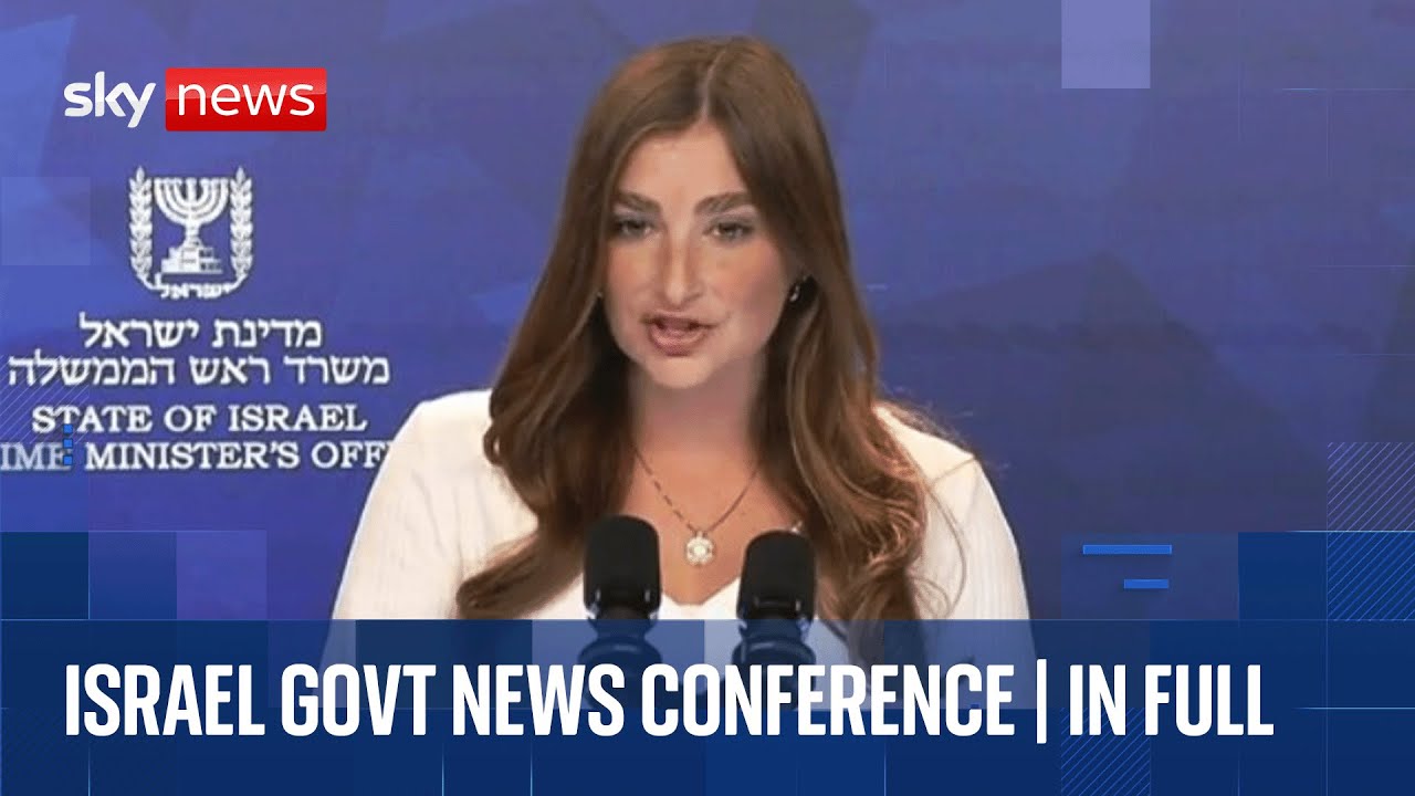Israeli government spokesperson Shosh Bedrosian holds news conference