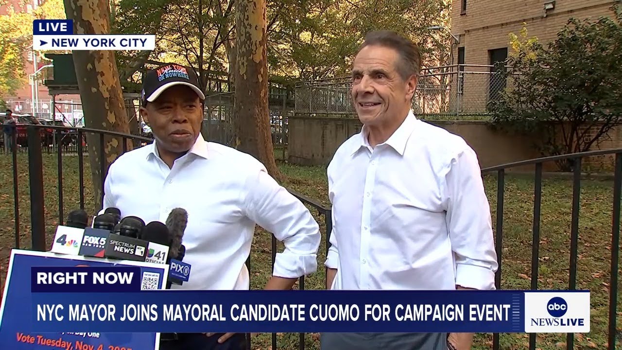 LIVE: NYC Mayor Adams joins Independent mayoral candidate Cuomo for campaign event