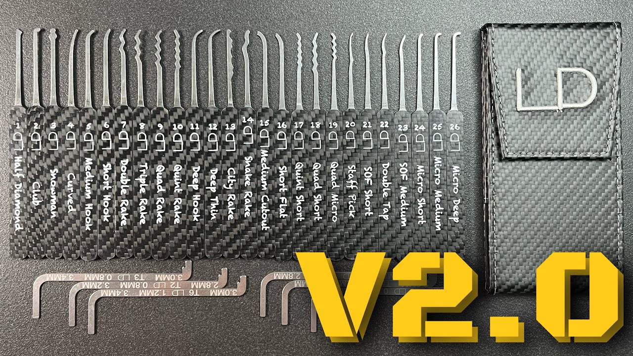 Lock Pick Pros Carbon Fiber Special Gen 2 Lock Pick Set