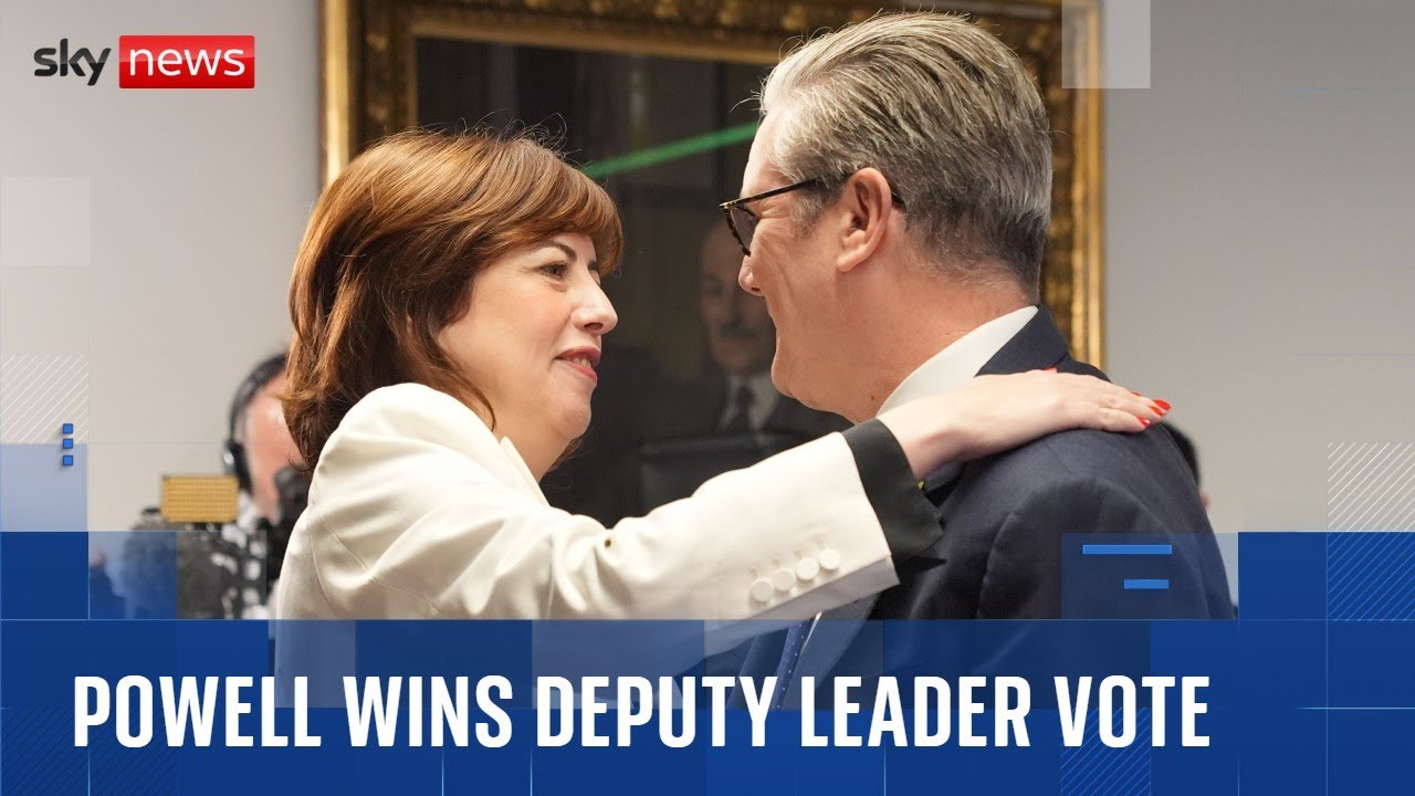 Lucy Powell elected deputy Labour Party leader following Rayner resignation