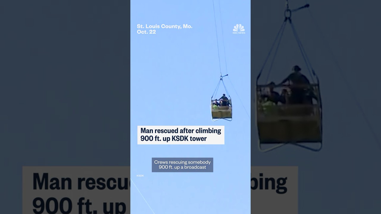 Man rescued after climbing 900 ft. KSDK tower