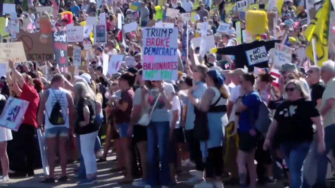 Massive crowds take to streets to protest Trump administration