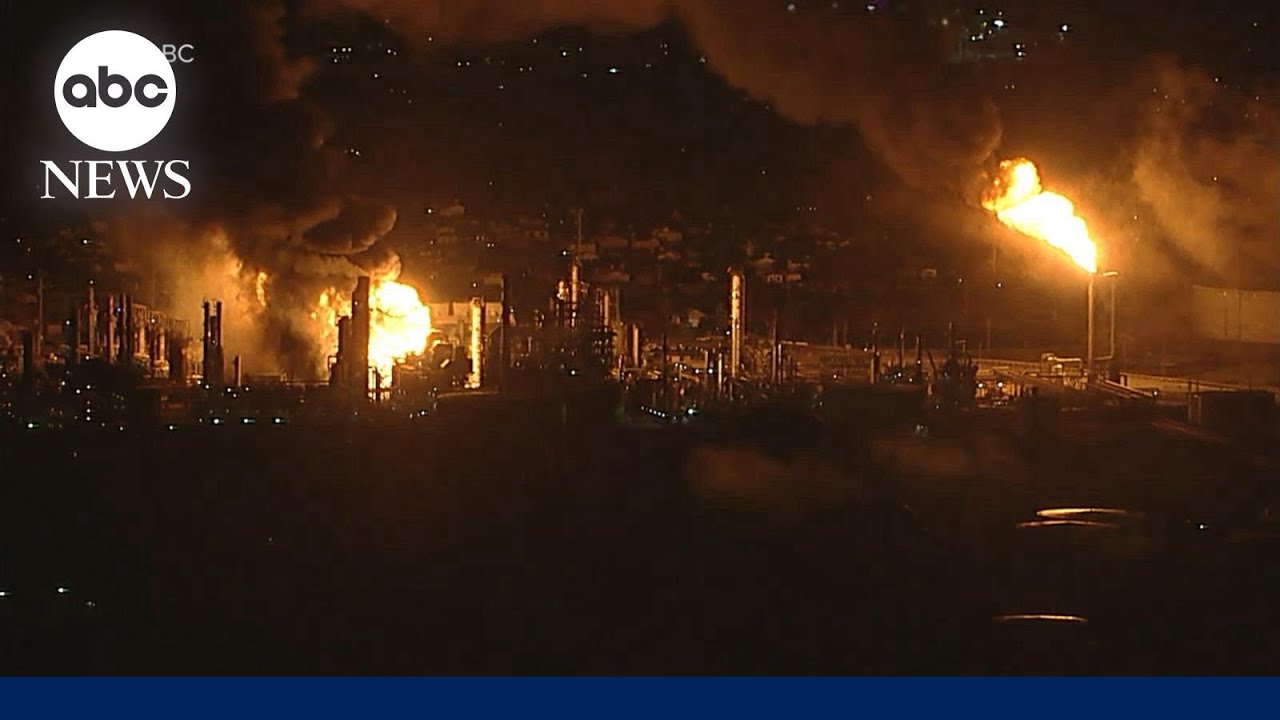 Massive explosion and fire at largest refinery on West Coast