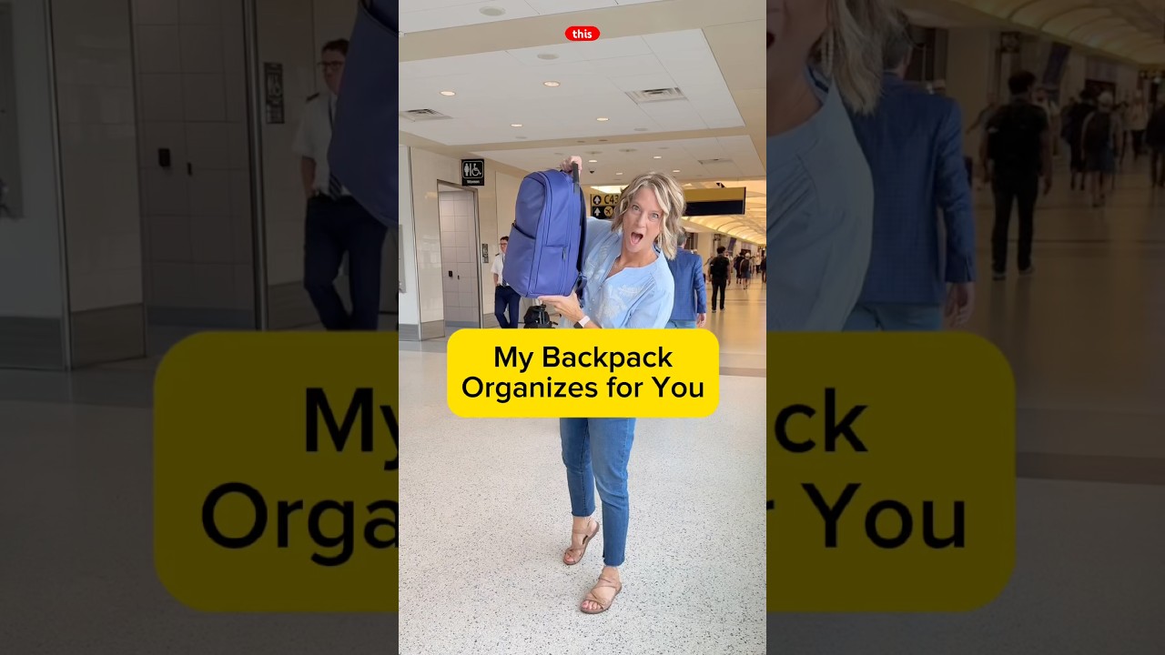 My Backpack that Organizes Travel Essentials for a Flight #shorts #traveltips #travelbag