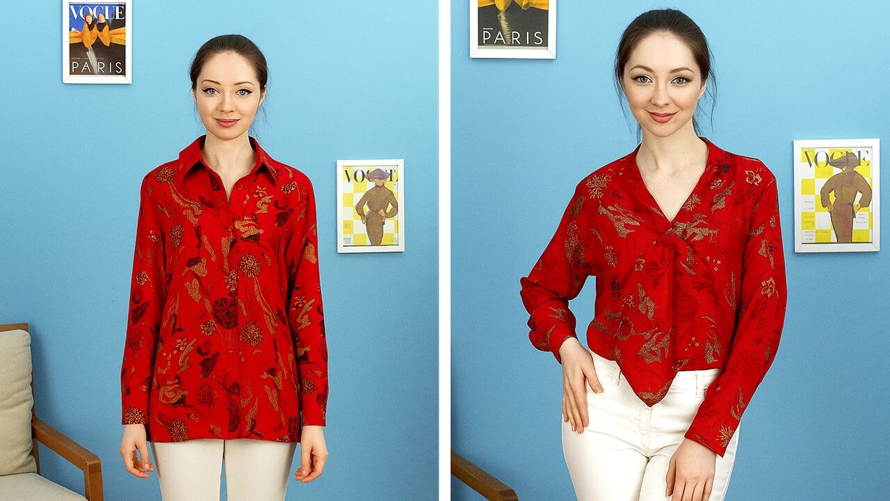 One Cut Only ✂️👗 Turn Your Old Clothes into a Cozy New Outfit