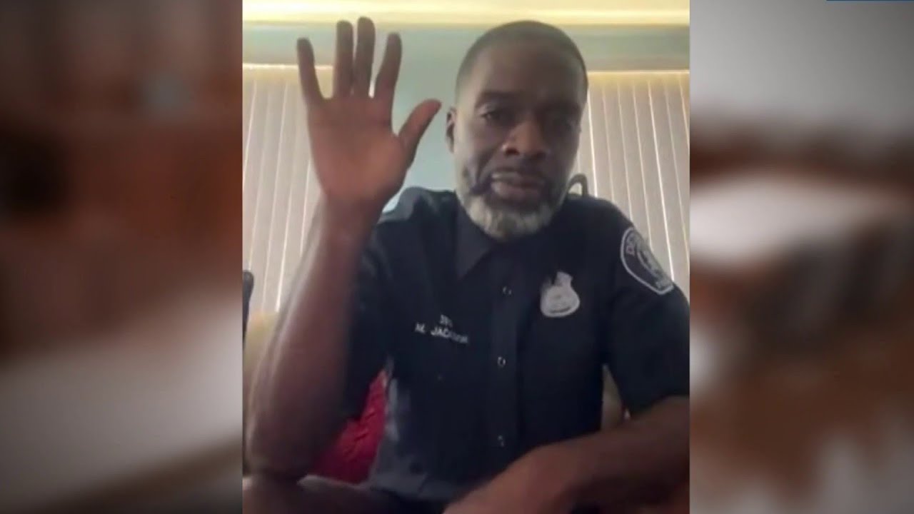 Police officer appears to be without pants in virtual court