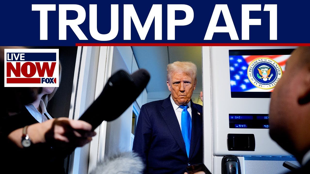 Pres. Trump speaks to media en route to South Korea