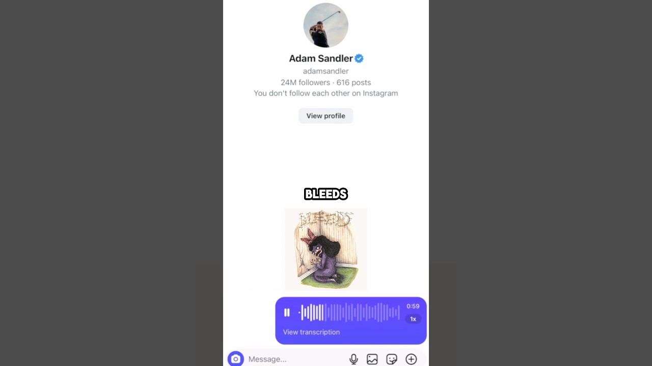 recommending wednesday to adam sandler