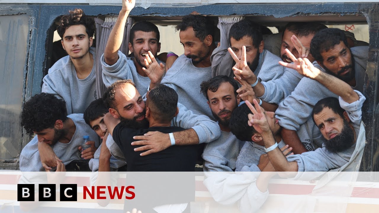 Released Palestinian detainees share their stories as more aid allowed into Gaza | BBC News