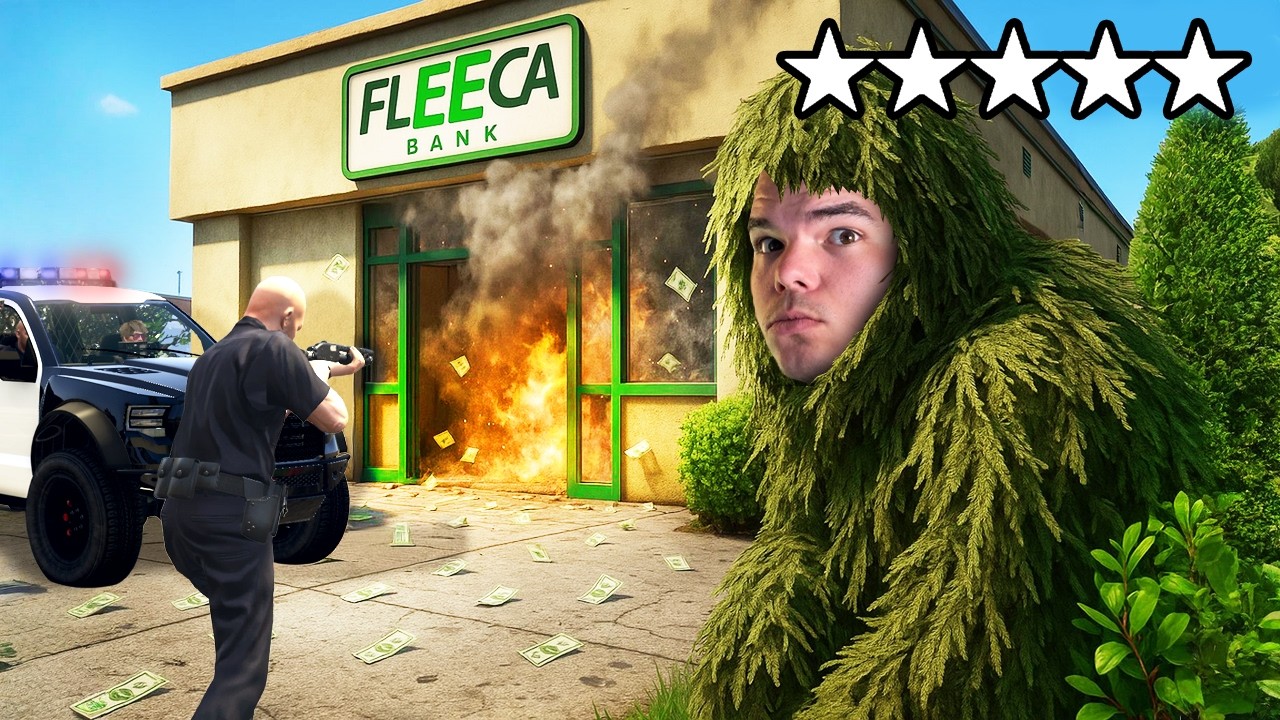 Robbing Banks in a Ghillie Suit in GTA 5 RP