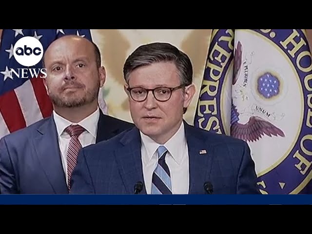 Speaker Johnson delivers remarks on day 16 of the government shutdown