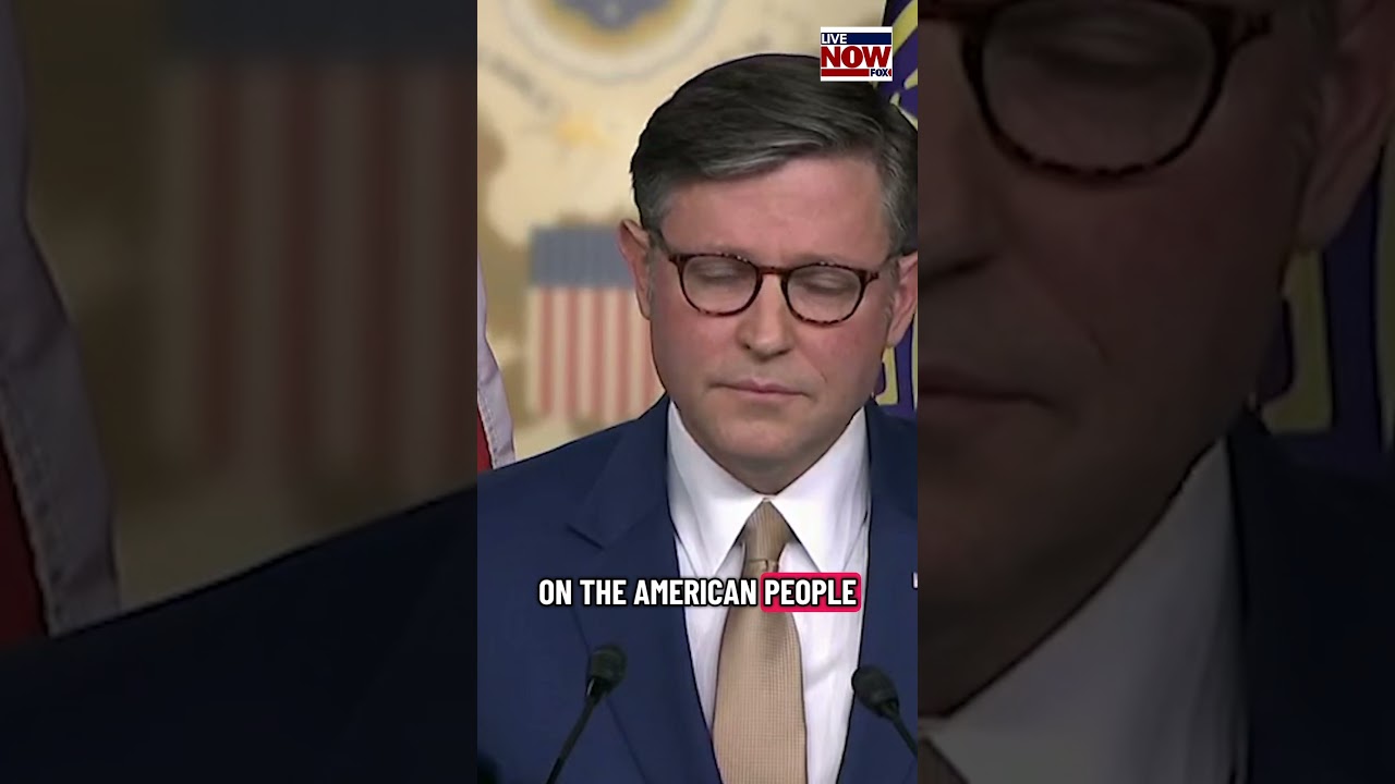 Speaker Johnson on President Trump reposting AI video.