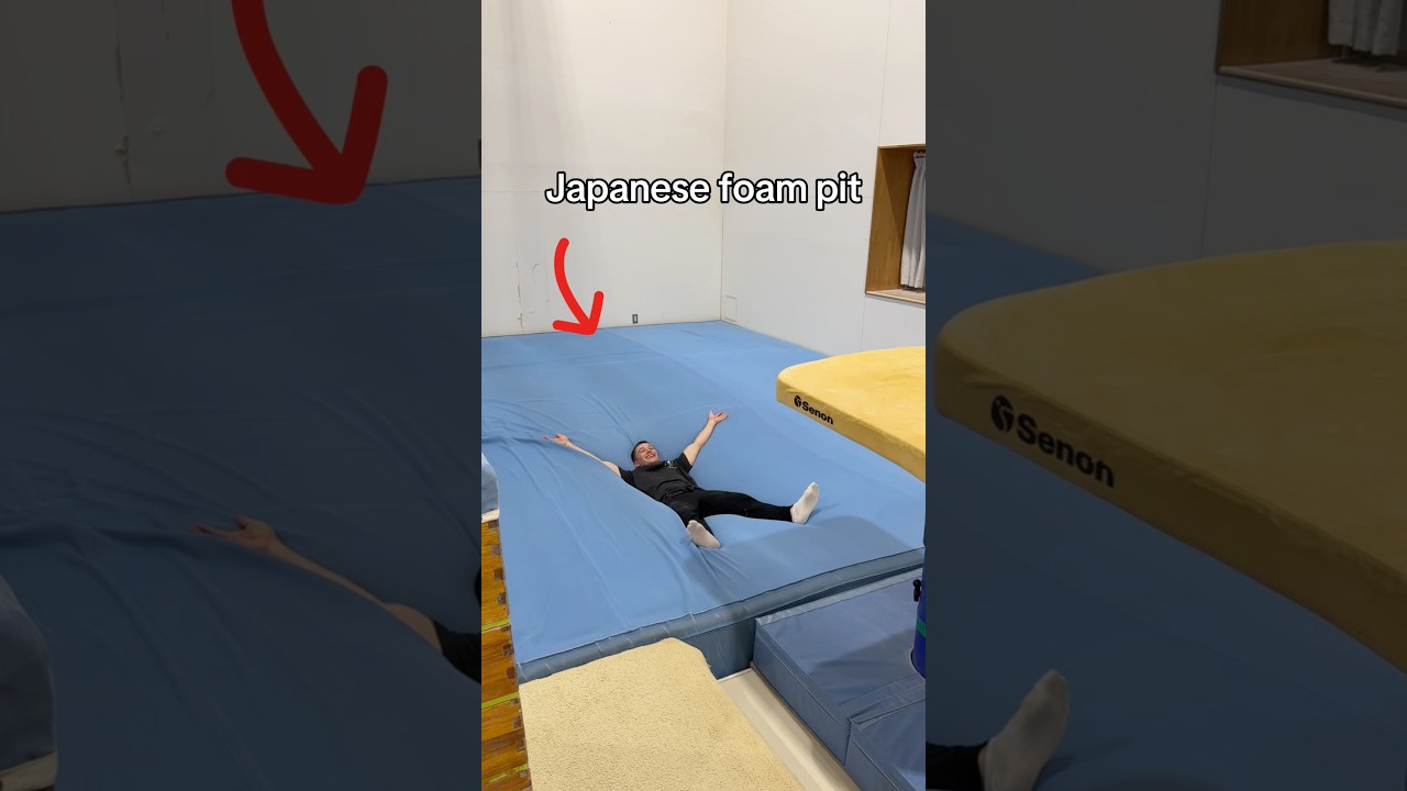 The softest mat I’ve EVER felt! 😳 #gymnastics #gymnast #sports #olympics #olympic #japan #japanese