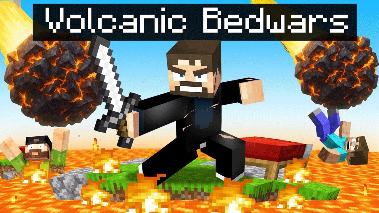 Volcanic Eruption Bedwars in Minecraft