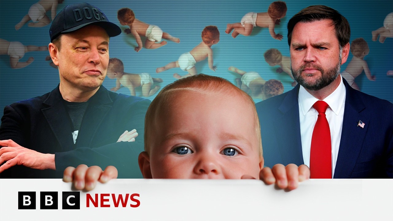 Why do Musk and Vance want more US babies? | BBC News