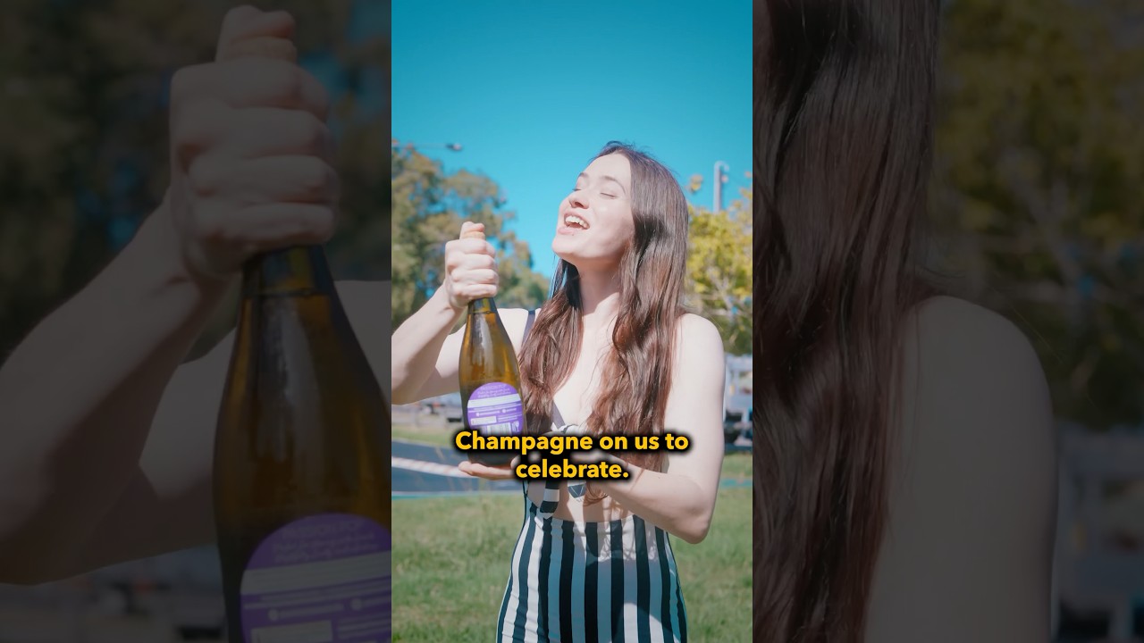 Winning a champagne shower