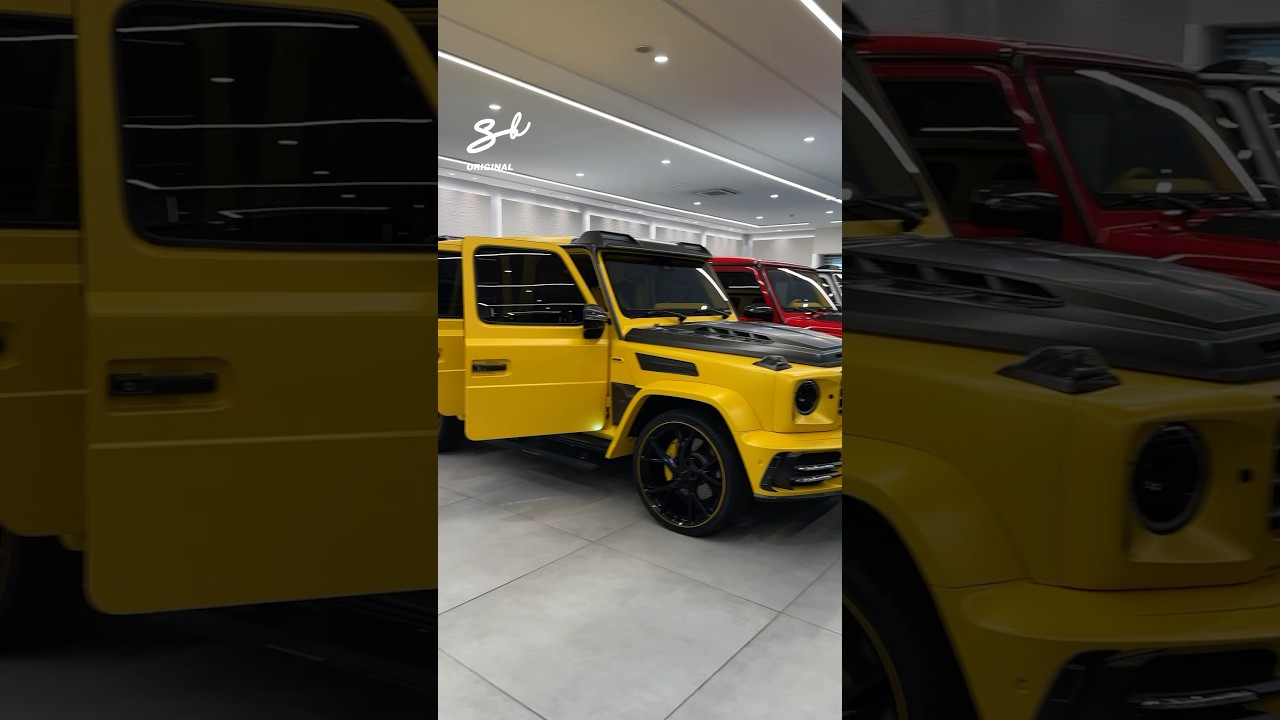 Yellow Mansory G-Wagen! 💛 ​⁠@sbxcars #mansory #gwagen #cars