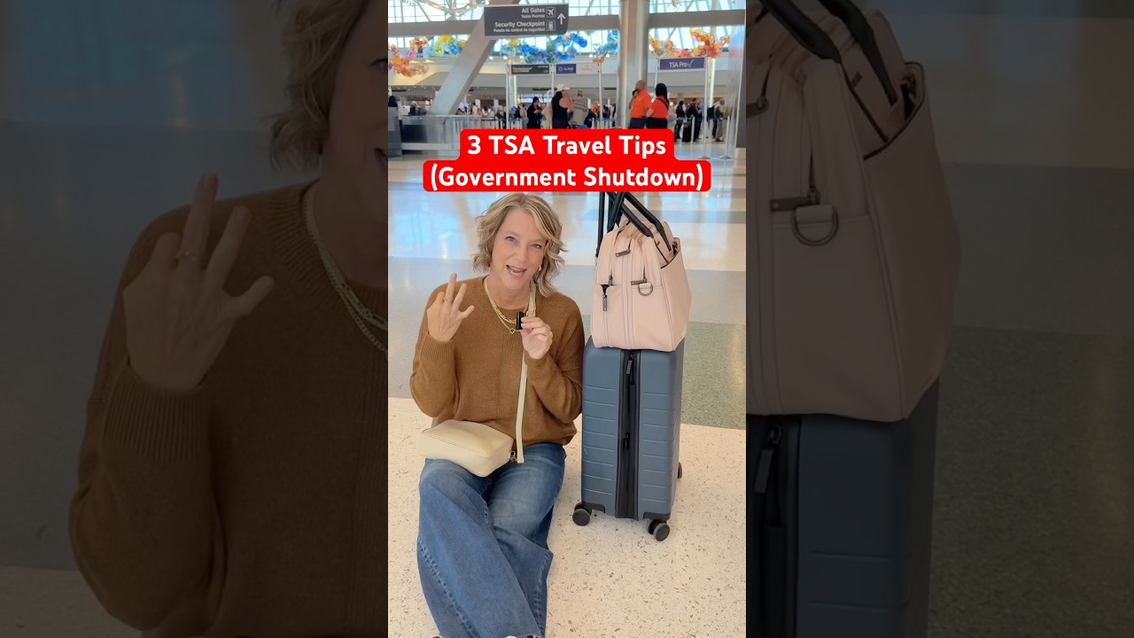 3 TSA Government Shutdown Travel Tips #traveltips #tsatips #shorts