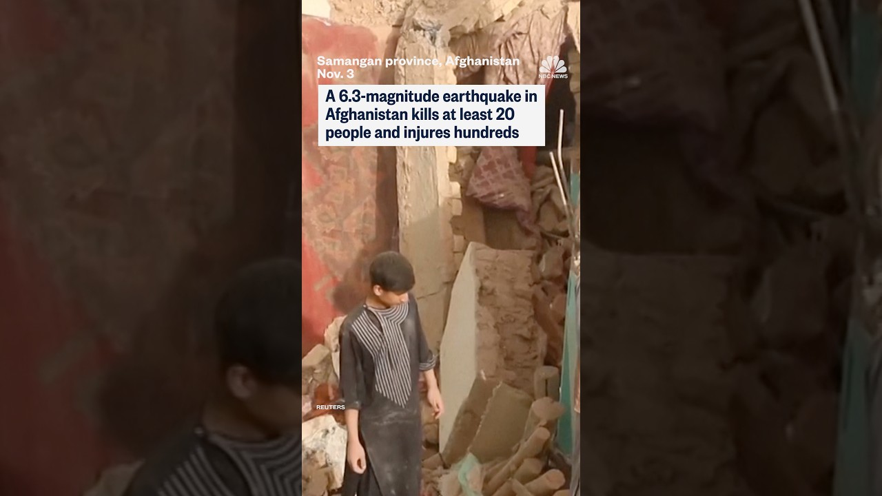 A 6.3-magnitude earthquake in Afghanistan kills at least 20 people and injures hundreds