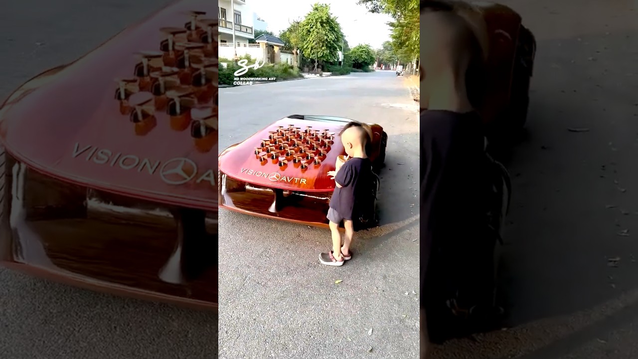 A Wooden Mercedes Vision AVTR! 😱🪵 #mercedes #avtr #cars