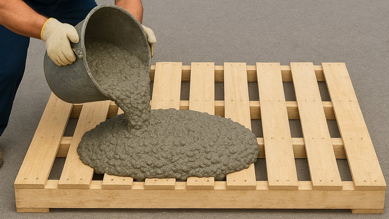 Amazing Creations from Cement and Wooden Pallets – DIY Outdoor Kitchen Table