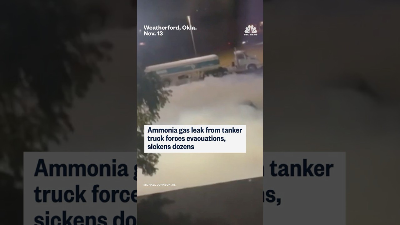 Ammonia gas leak forces evacuations, sickens dozens in Oklahoma