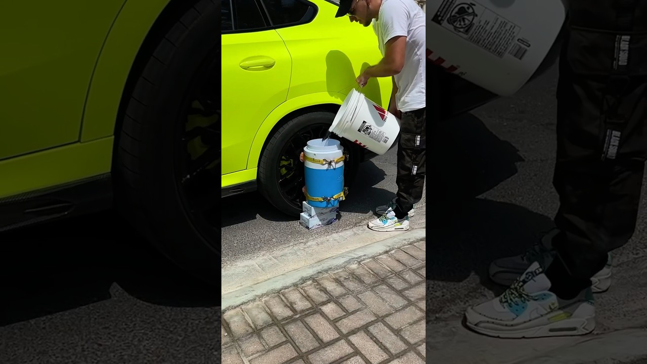 Attaching A Washing Machine To A Wheel! 😂 #cars #wheels #washing