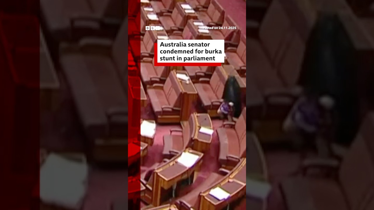 Australia senator condemned for burka stunt in parliament. #Australia #Politics #BBCNews