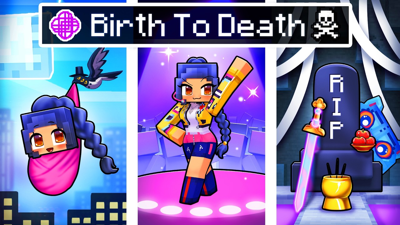 BIRTH to DEATH of a K-POP DEMON HUNTER in Minecraft!