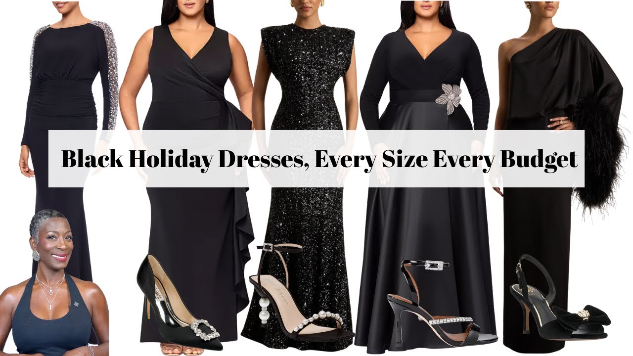 Black Holiday Dresses 2025: Every Size & Budget! (Plus-Size to Petite, $60-$300)