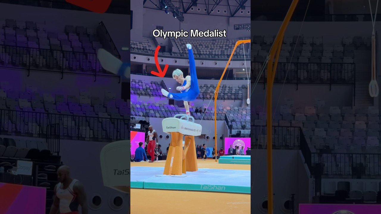 Bro shocked the judges 😳 #gymnastics #gymnast #olympics #olympic #sports #sport #gym #pommelhorse