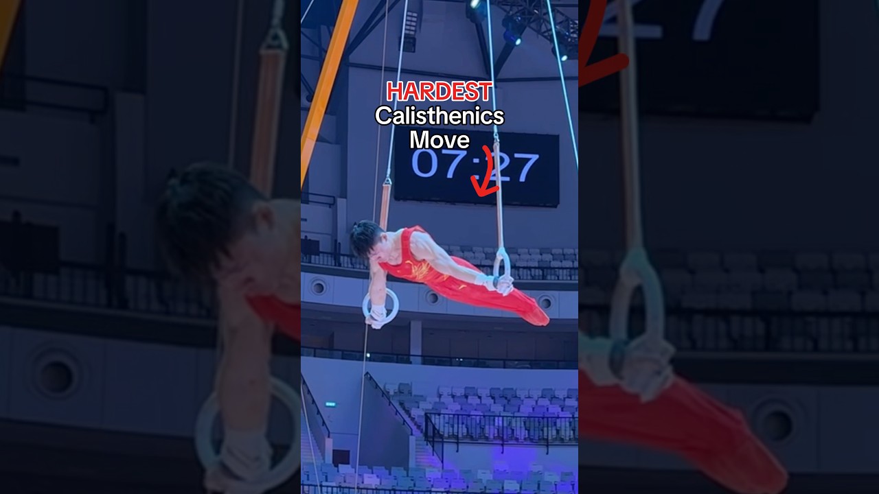 Can I do the HARDEST calisthenics move 😳#gymnastics #gymnast #olympics