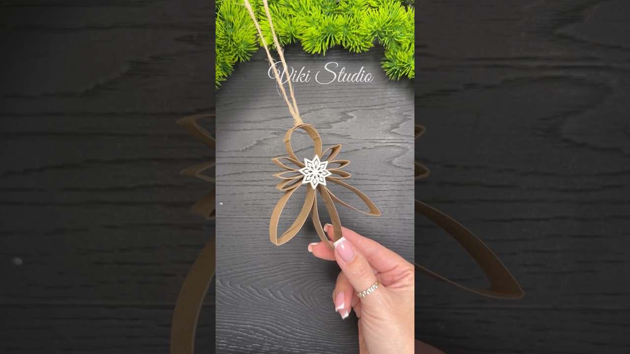 Christmas Crafts Ideas! Toilet Paper Roll Winter Ornaments Angel #christmas #foryou #fyp