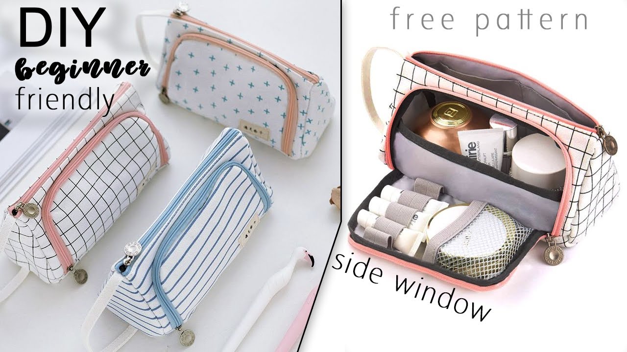 DIY Old T-Shirt Reuse Idea Zipper Pouch Makeup Bag Making at Home Tutorial