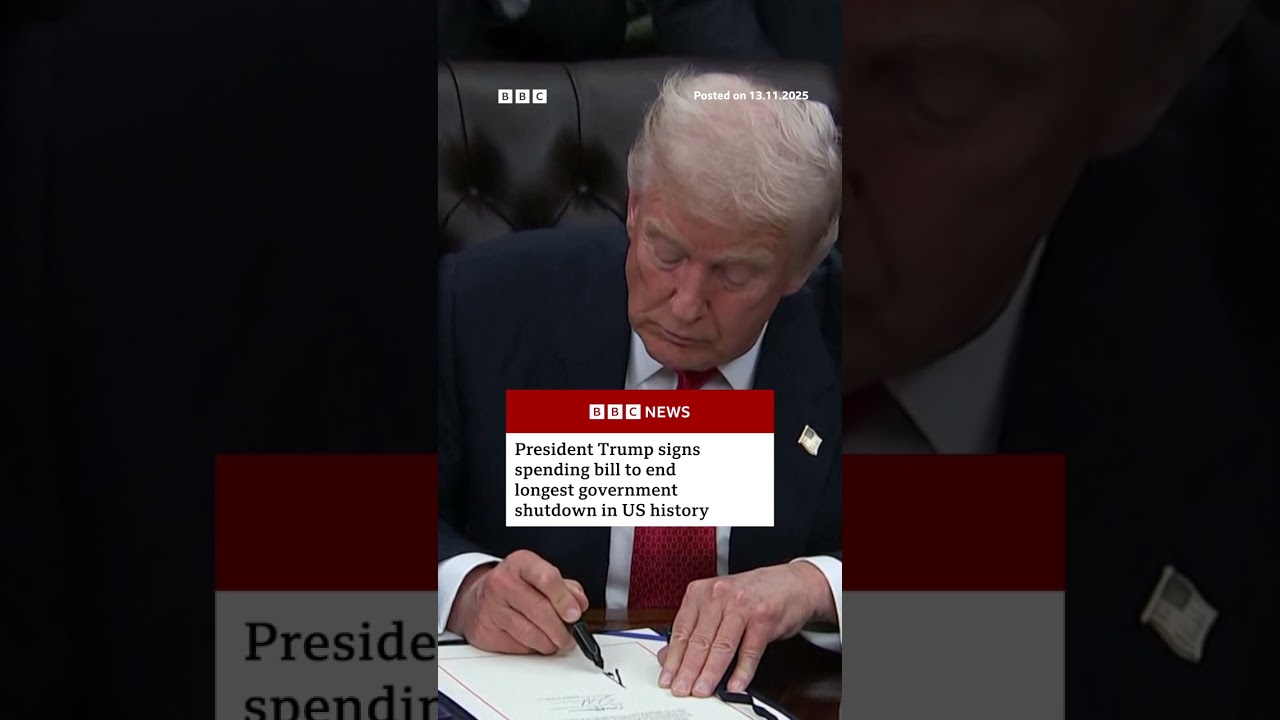 Donald Trump signs spending bill to end longest shutdown in US history. #BBCNews