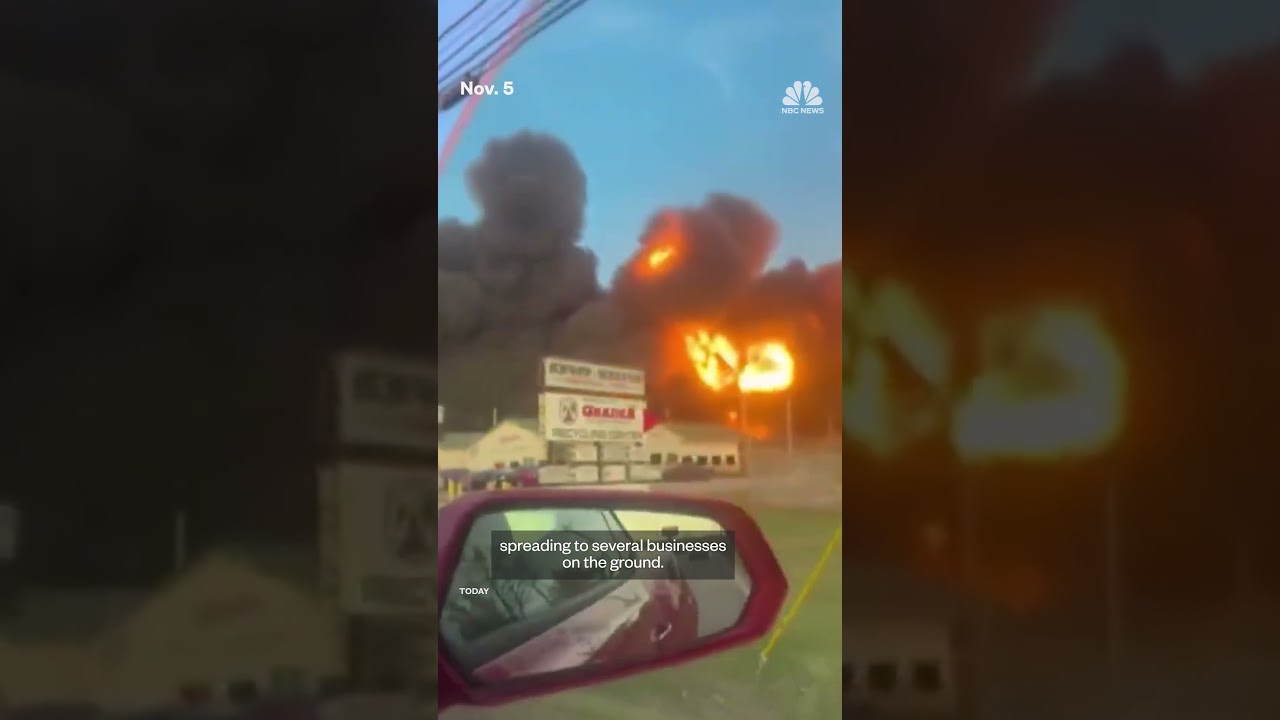 Dramatic video shows the moment a UPS plane crashed during takeoff