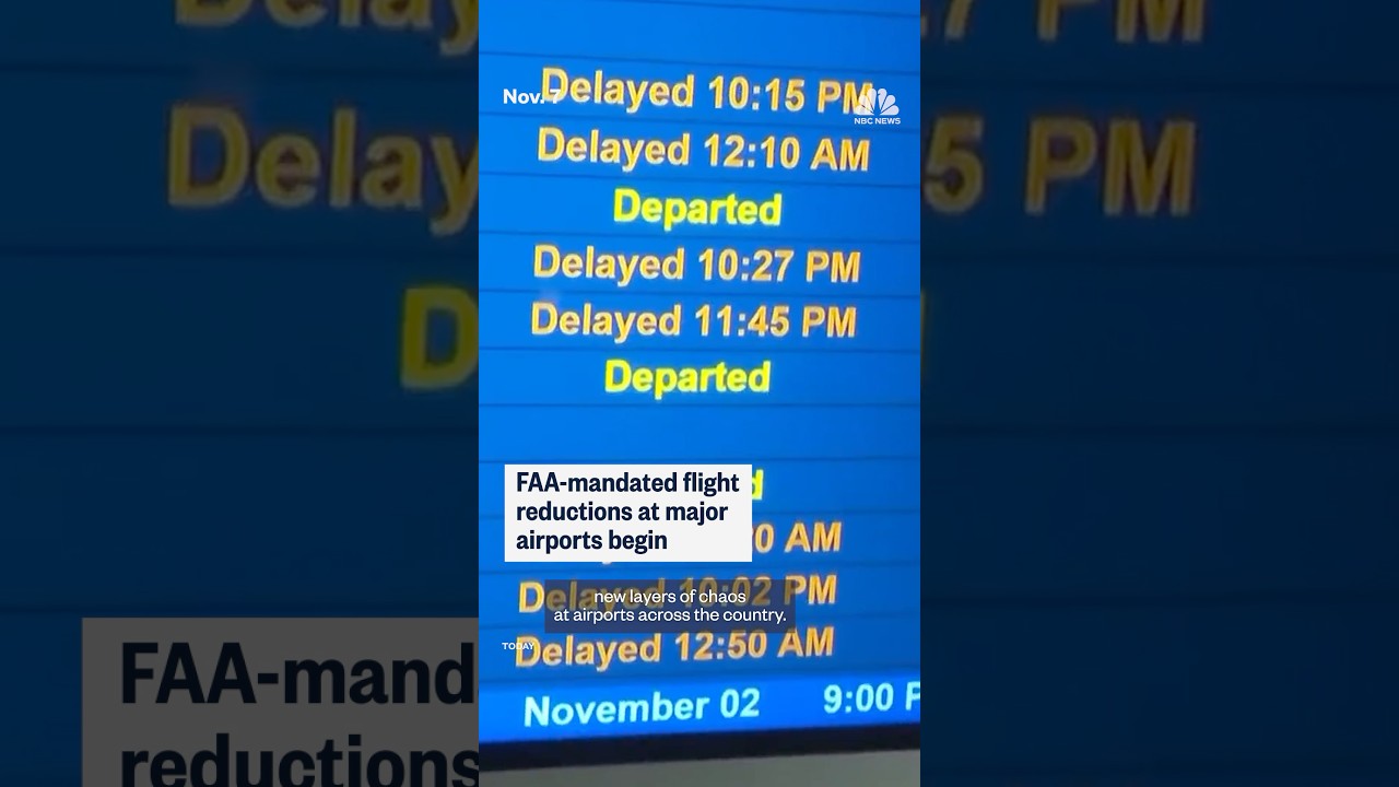 FAA-mandated flight reductions at major airports begin