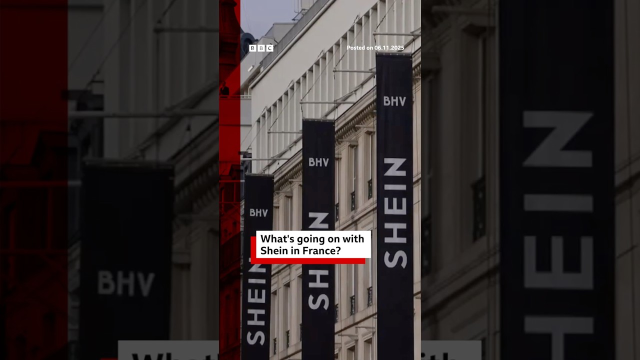 France moves to suspend Shein website as it opens first store in Paris. #Shein #BBCNews