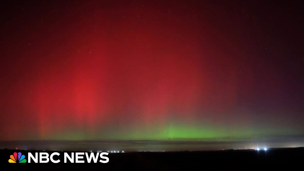 Geomagnetic storm sparks rare northern lights display