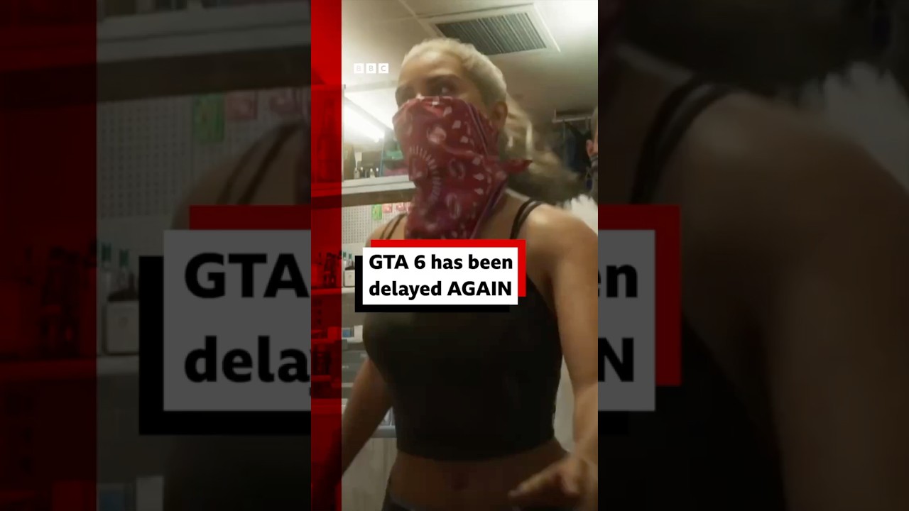 GTA VI delayed again by Rockstar Games. #GTAVI #GrandTheftAuto #Gaming #BBCNews