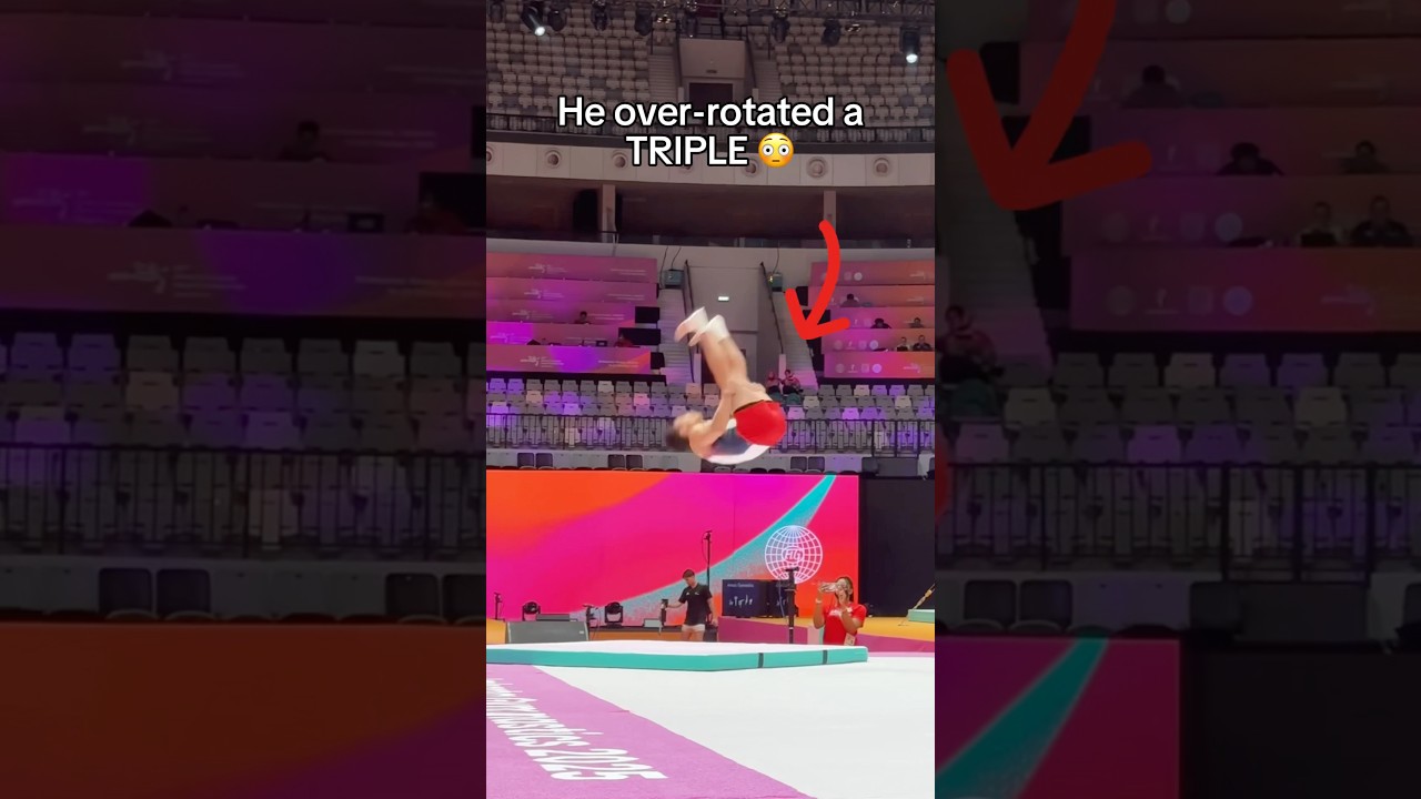 His coach saved him 😳 #gymnastics #gymnast #olympics #olympic #sports #sport #gymnast #cheer#tumble