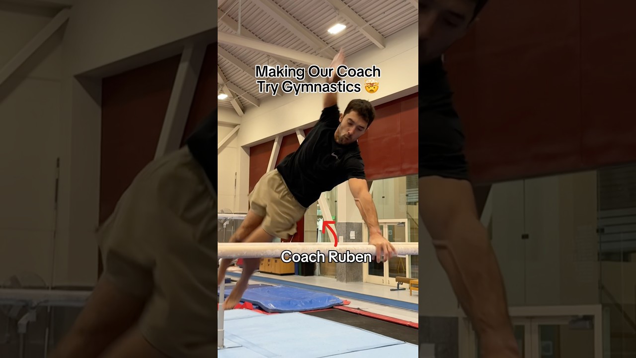 How did he do? 😂 @warmaxinso #gymnastics #gymnast #gym #sports #olympics #olympic #coach #strong