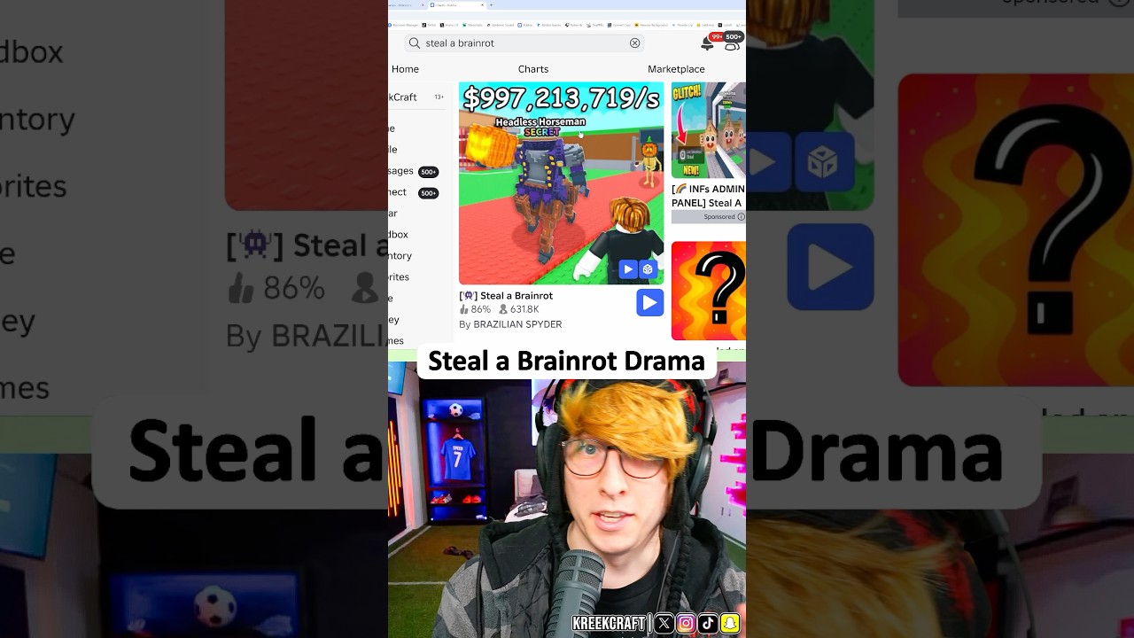 huge steal a brainrot drama