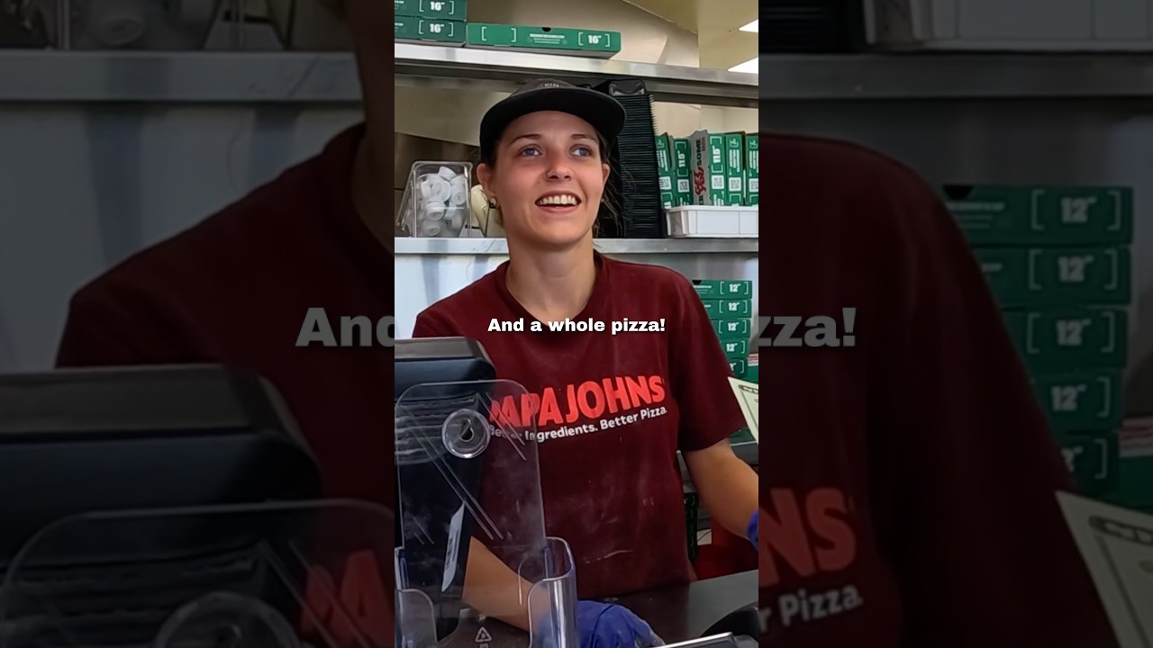 I asked for food and water at a pizza place 🥹❤️