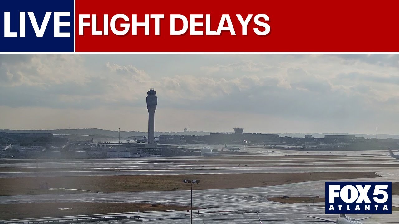 LIVE: Track conditions at the Atlanta airport as storms, FAA reductions cause delays